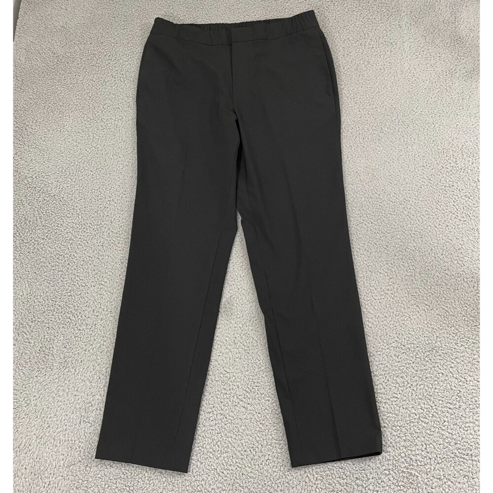 Banana Republic Mason Athletic Tapered Pants Men 35x32‎ Black Flat Front Stretch